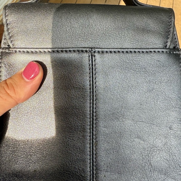 Fossil vintage Elegant Black Leather Crossbody Bag- some imperfections see pics - Picture 15 of 15